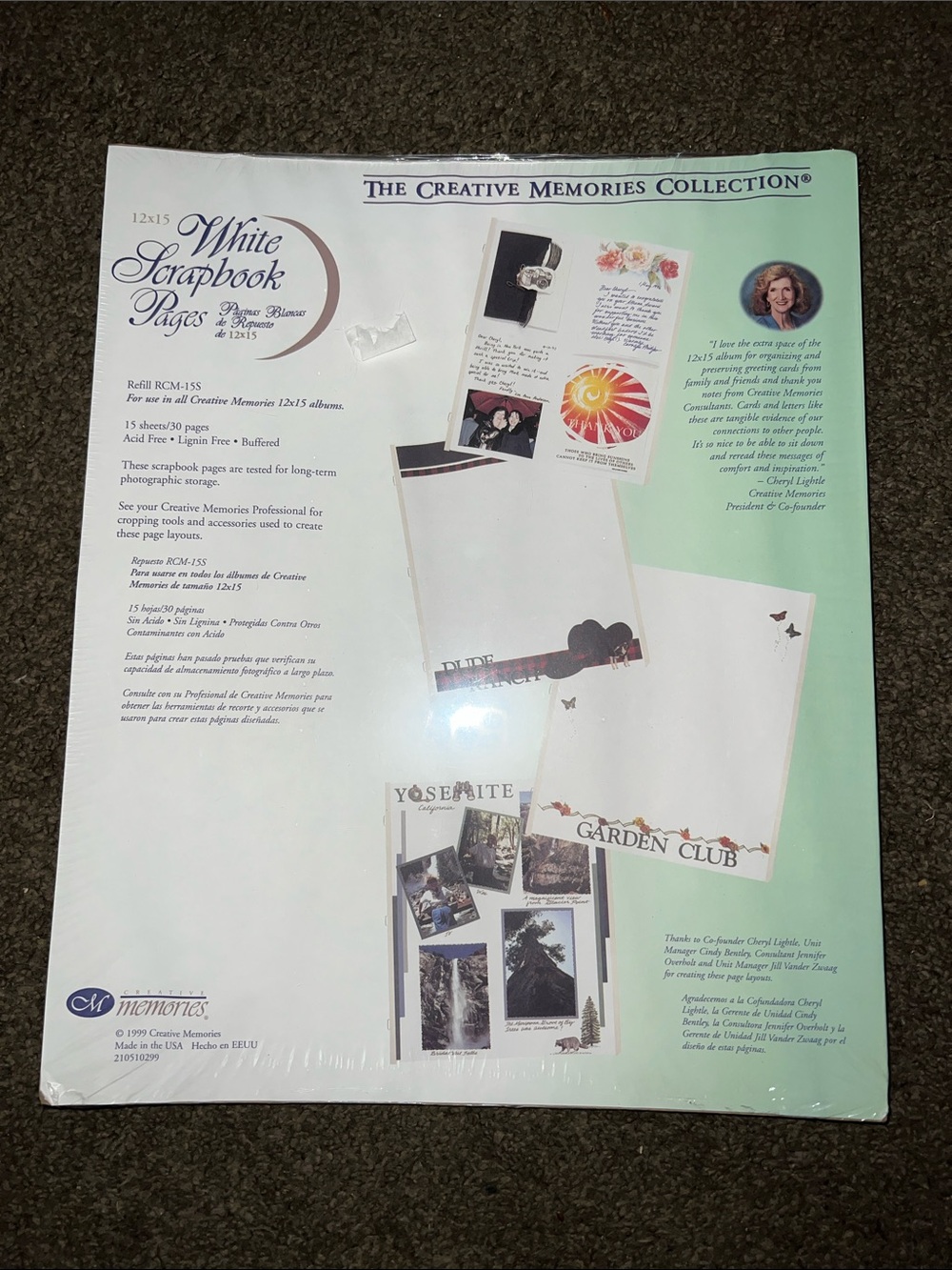 Creative memories 12 X 15 white scrapbook pages NIP 15/30